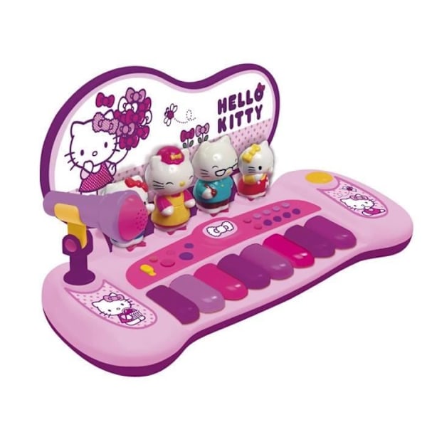 HELLO KITTY Piano med 8 tangenter, 8 demosånger, 3 rytmer, 3 instrument