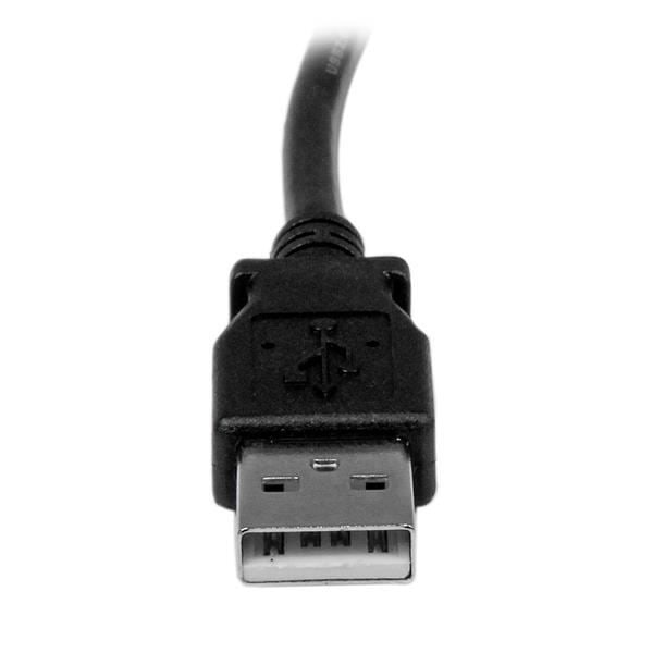USB 2.0 - STARTECH - Tyyppi A Tyyppi B - 2 m - Vasemmalle kulma - Musta