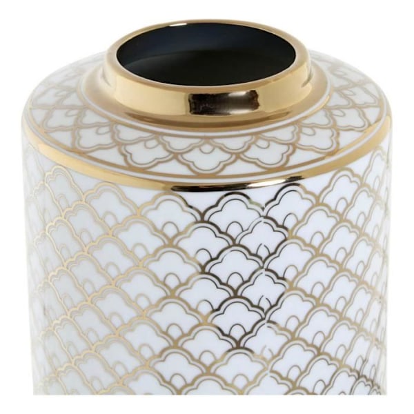 Maljakko DKD Home Decor Valkoinen Posliini Glam (18 x 18 x 30,5 cm)