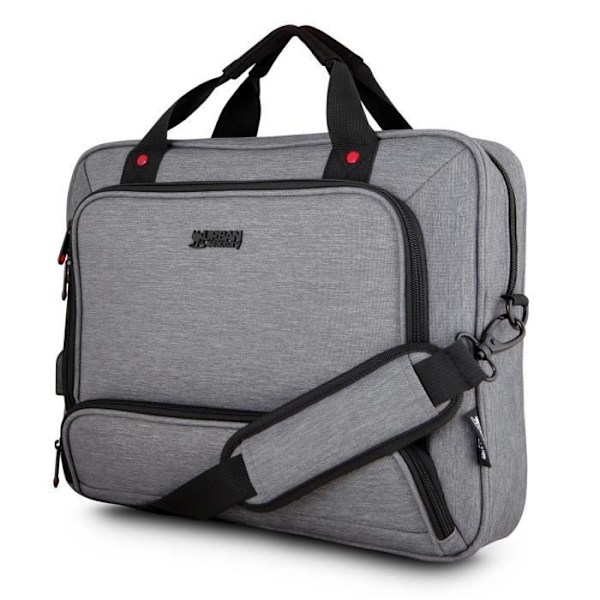 Kannettavan tietokoneen laukku - URBAN FACTORY - MTE14UF - 13"/14" - USB-portti - Heather harmaa
