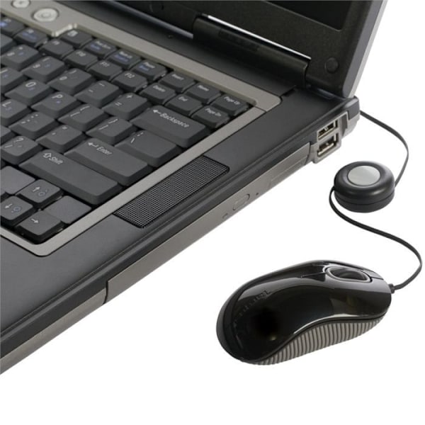 TARGUS Wired Mouse - Optisk - USB - Compact Blue Trace - Svart