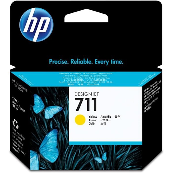 HP 711 blækpatron - Gul - Standardkapacitet 29ml