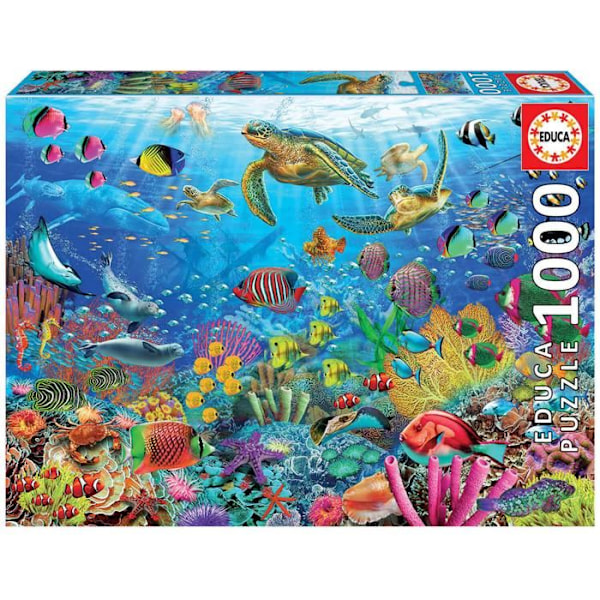 Pussel 1000 bitar: Fantastiska tropiska sköldpaddor