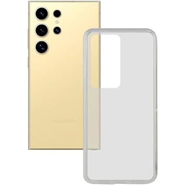 KSIX smart your tech Klart mjukt fodral för Galaxy S24 Ultra 5G, anti-fingeravtryck, lätt, kompatibelt med Transparent