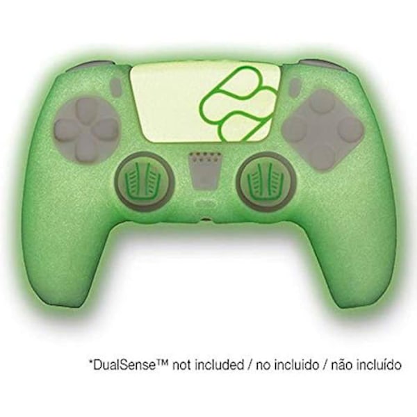 Silikonskinn + Grips + Touchpad-dekal "Glow in the dark"