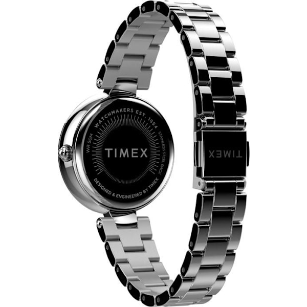 Dameur til kvinder - Timex - TW2V24000 - Sølv/Stål - Blå skive - Vandtæt 5 ATM Silver, Blå