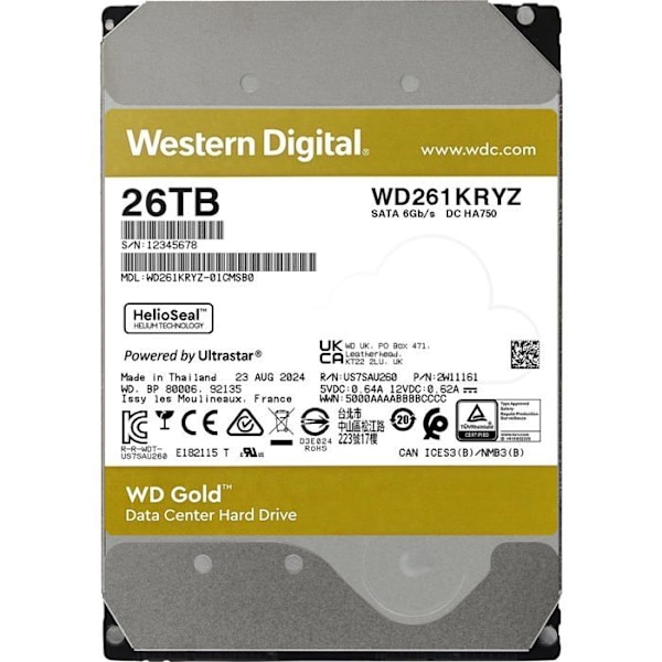 WD Gold WD261KRYZ - harddisk