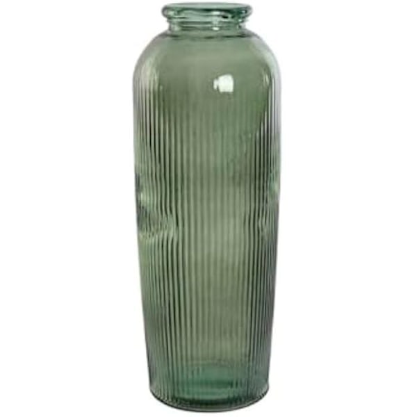 Vase - HOME ESPRIT - Grøn i Genanvendt Glas - 25,24 x 20,62 x 29,05 cm - Moderne Stil - Design Flerfärgad