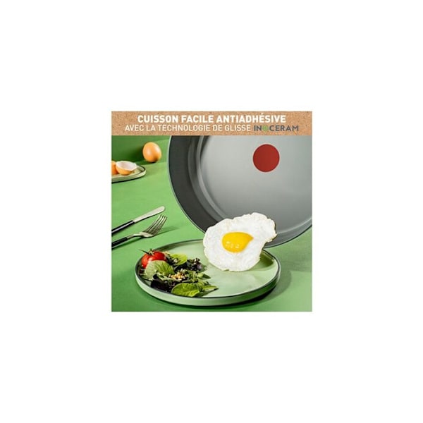 Tefal Renew+ Stegepande C4240653 28 cm Sort - 3168430347724 grå