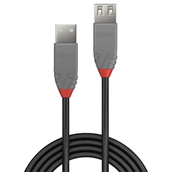 LINDY USB 2.0 förlängningskabel typ A - Anthra Line - 2m