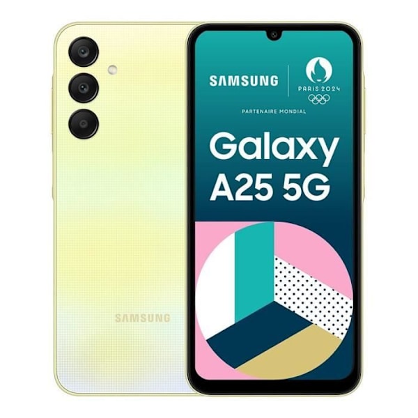 SAMSUNG Galaxy A25 5G älypuhelin 128GB Lime Keltainen
