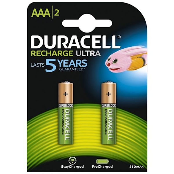 Duracell RCR AAA X2 900 MAH genopladeligt batteri