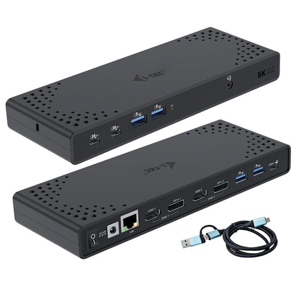 ”Liitäntäasema - I-TEC - Dualdock - 1x5K - 2x4K 60Hz - 100W Power Delivery”