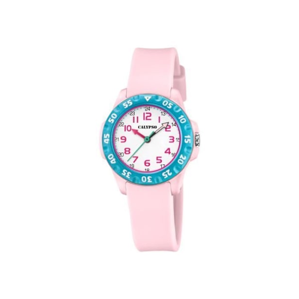 Ur - CALYPSO - K5829/2 - Rosa Harpiks - Vandtæt 10 Atm - Analog - Barn Rosa, blå, vit