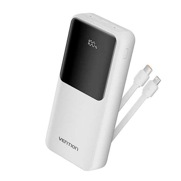 20 000 mAh kaksinkertainen USB-lataustelakka, nopea kaksisuuntainen lataus - Vention (FHPW0) - Musta