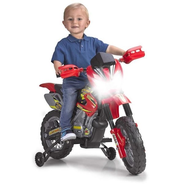 Motocross för barn - FEBER - Motor Cross 400F 6V Röd - Elektrisk - Från 3 år Motorcykel Cross 400F 6V - röd