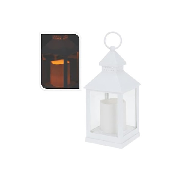 Led ljuslykta - GENERISK - 10,5x10,5x23cm - Vit - Dekorativt - Blandat Vit