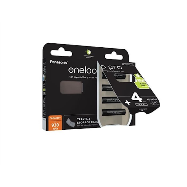 Panasonic eneloop pro HR03 +Box genopladelige LR3 (AAA) NiMH 930 mAh 1.2 V 4 stk.