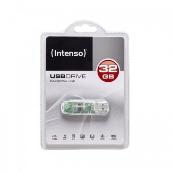 Intenso Rainbow USB-muistitikku 32GB läpinäkyvä