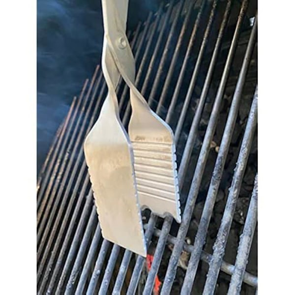 Grillauspihdit - FUEGONET - Malli NET - Ruostumaton teräs 201 - Pituus 46,5 cm - Tarkka käsittely Silver/svart