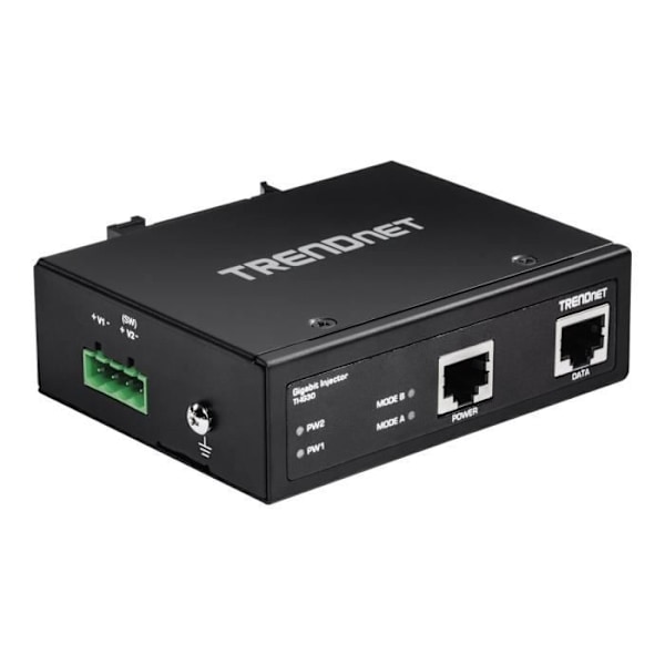 TRENDNET TI-IG30 POE-injektor - 1 10/100/1000Base-T-ingångsport(ar) - 1 10/100/1000Base-T-utgång(ar) - 36 W - Skenmonterbar