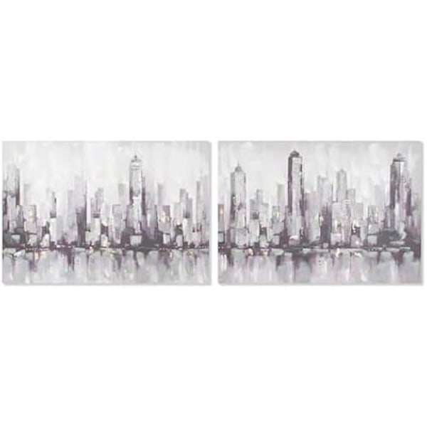 Maalaus - KOTI ESPRIT - New York Loft - 100 x 70 cm - Monivärinen - 2 kpl mångfärgad