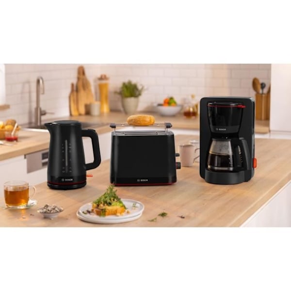 Bosch Grill-toastmaskine 2 skiver 950w sort - TAT3M123 Matte svart