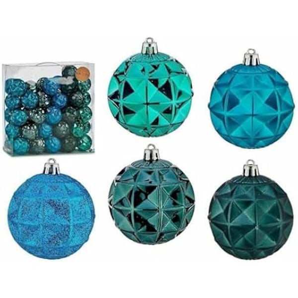 Julgranskulor - Ej specificerat - Set om 4 - Turkos - 7 cm - Festdekoration Turkos