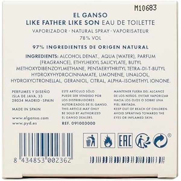 Eau de toilette - EL GANSO - LIKE FATHER LIKE SON - Tuore ja sitrushedelmä - 125 ml