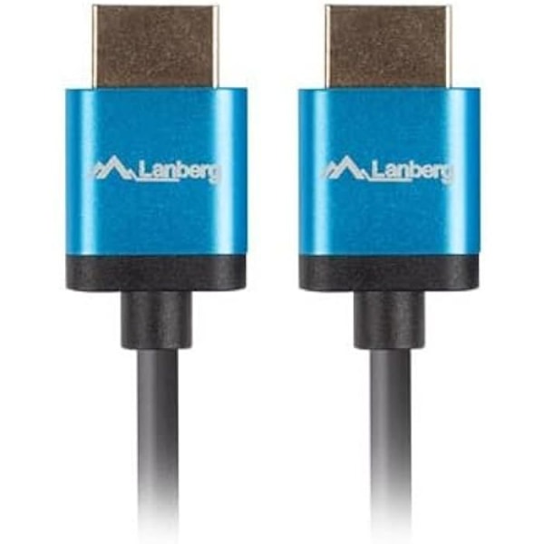 LANBERG Hane/Hane HDMI-kabel V2.0 4K SLIM 1M Svart - LANBERG - HDMI - 4K - 1M Svart