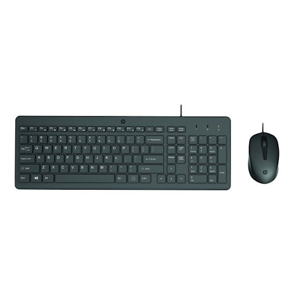 Näppäimistö ja hiiri - HP - 150 - Langallinen - AZERTY - Musta musta