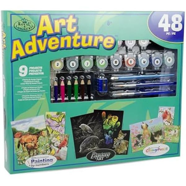 Royal & Langnickel Art Adventure – Färgade Lápices (paket med 9) Flerfärgad