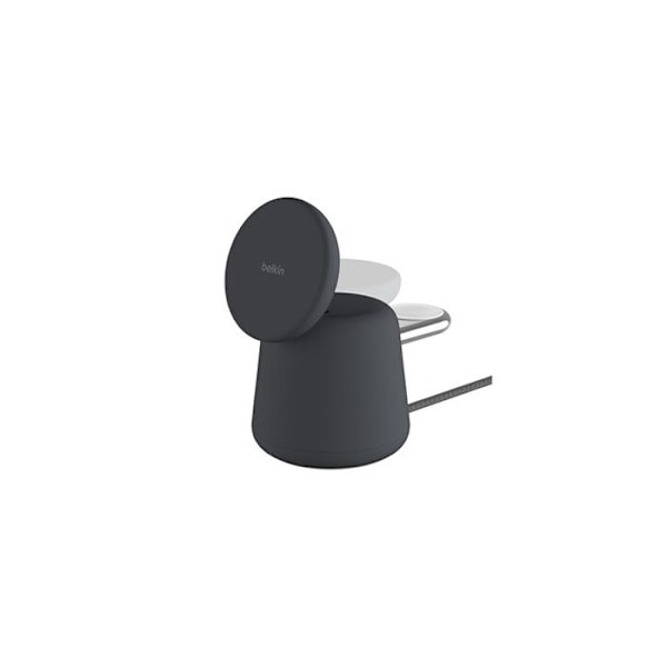 Lade station - MagSafe - 2-i-1 - Hurtig opladning - Oplad AirPods - Grå/Sort Svart