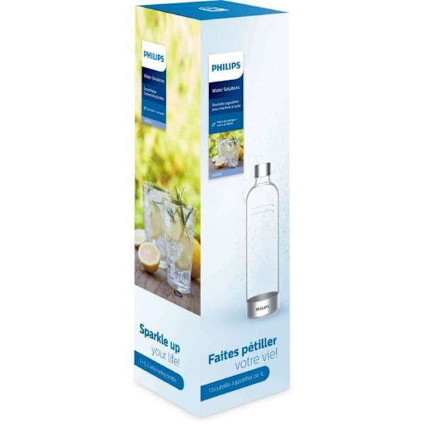 Philips Aqua ADD912 läpikuultava polyeteenitereftalaatti (PET) -pullo, ruostumaton teräs