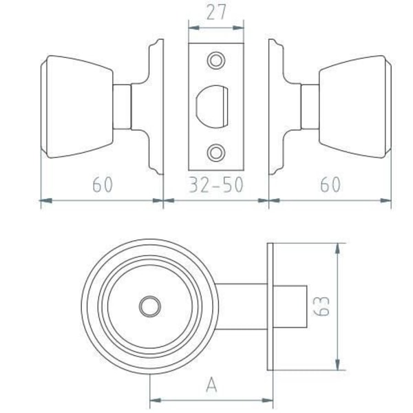 LÅRSKNAPP MÄSSING 70 3-3 510 MCM