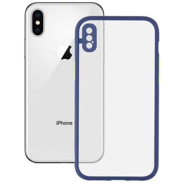 Ksix Mobiltelefonbeskyttelse iPhone X, Duo Soft Blue Blå