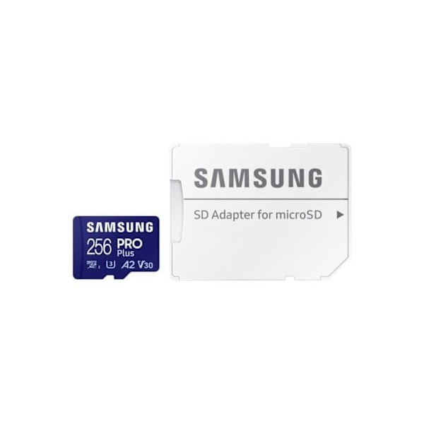 Samsung 256 Gt Pro Plus Micro SDXC -muistikortti (2023) jopa 180/130 MB/s