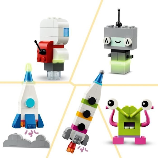 LEGO® 11037 Classic Creative Planets, Solar System Legetøj, Raket Shuttle Byggesæt Flerfärgad