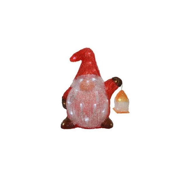 Figurine - GENERIQUE - Nisse LED Akryl - 25x17x29cm - 40 LED - Utomhus Nytt vitt