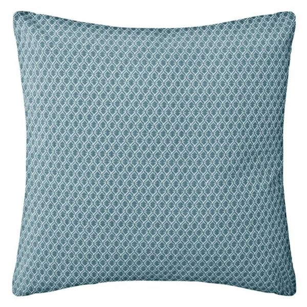 Pude - ottomønstre - bomuld - andeblå - 38x38 cm - Andeblå - Atmosphera indretningsarkitekt Blå