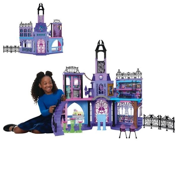 MONSTER HIGH Kummituskoulu - Nukkekoti, yli 35 tarviketta - Monster High - HLP88 Flerfärgad