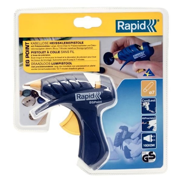 Langaton liimapistooli - RAPID - EGPoint - 8mm suutin - Irrotettava johto - Mukana akku ------------