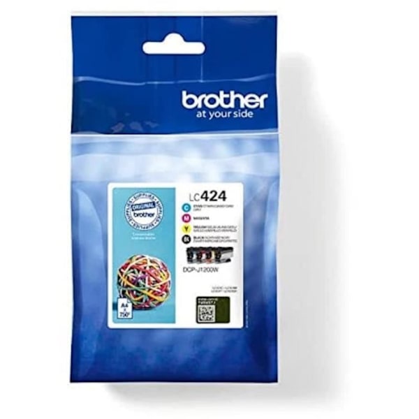 Pakkaus 4 patruunaa LC424VAL - BROTHER - musta, syaani, magenta ja keltainen riittoisa 750 sivua - DCP -J1200W