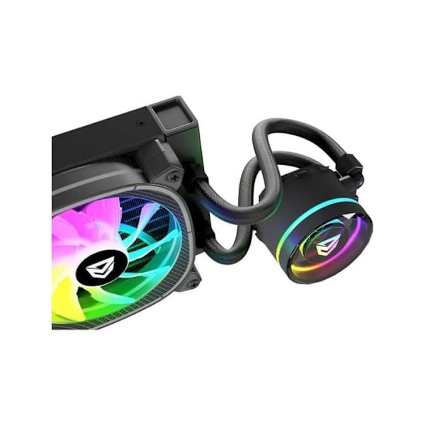 Nfortec - ATRIA X Liquid CPU Cooling ARGB 360mm, Infinity Mirror 360 Degrees Roterable, 3x 120mm PWM ARGB Fans, AMD og Intel