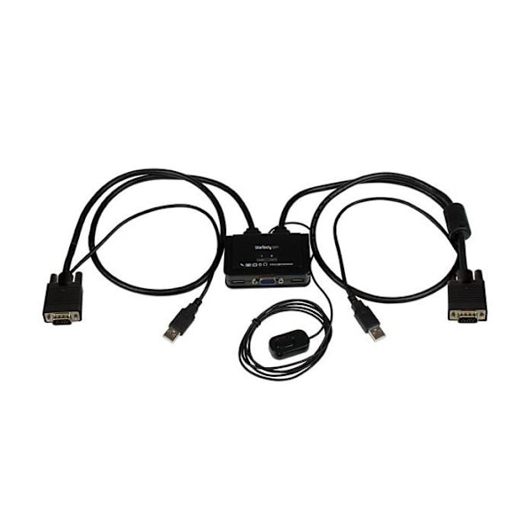2-porttinen USB VGA KVM-kytkin - STARTECH - KVM-kytkin - USB-virtalähteellinen - Musta
