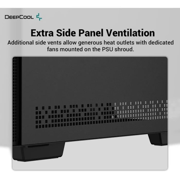 Tietokonekotelo ilman virtalähdettä - DEEPCOOL CH370 (Musta) - Mini torni - Micro-ATX-muoto
