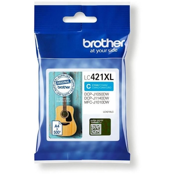 LC421XLC -mustepatruuna - BROTHER - 500 sivun riittoisa syaani - DCP -J1050DW