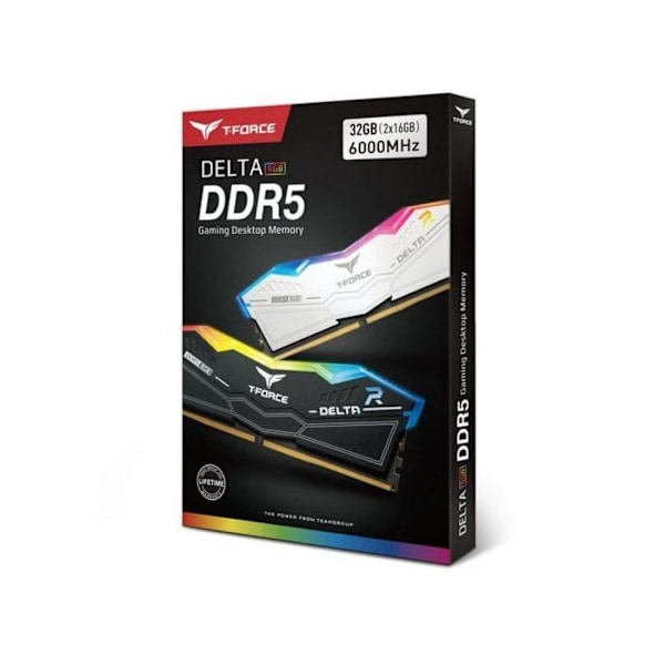 Team Group T-Force Delta RGB DDR5 6000MHz 32GB 2x16GB CL30 Dual AMD EXPO och Intel XMP Svart