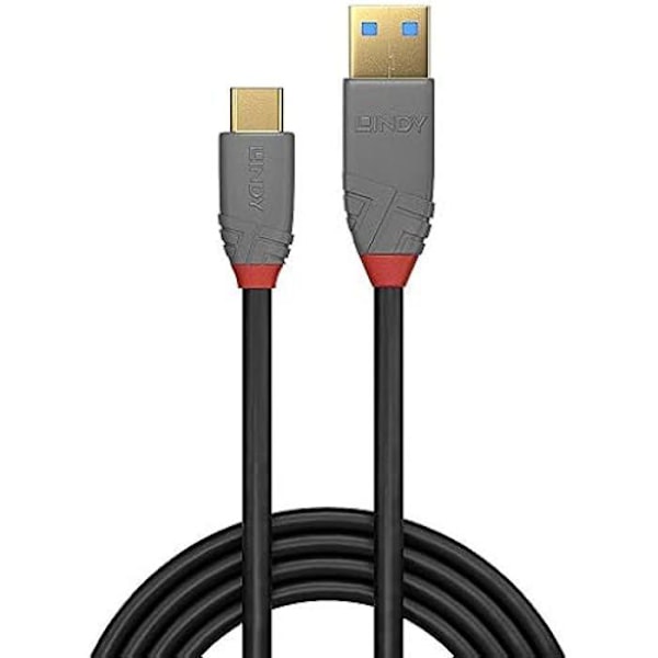 USB 3.2 Typ A till C-kabel - LINDY - Anthra Line - 10Gbit/s - 5A - PD