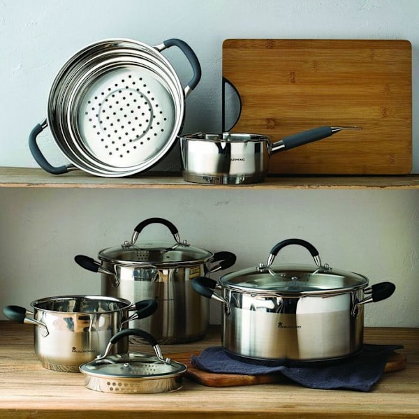 Kastrull - Masterpro - BGMP-1503-BK - AISI 304 rostfritt stål - 3,8 L - 28 x 7 cm Svart